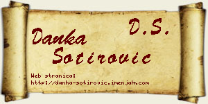 Danka Sotirović vizit kartica